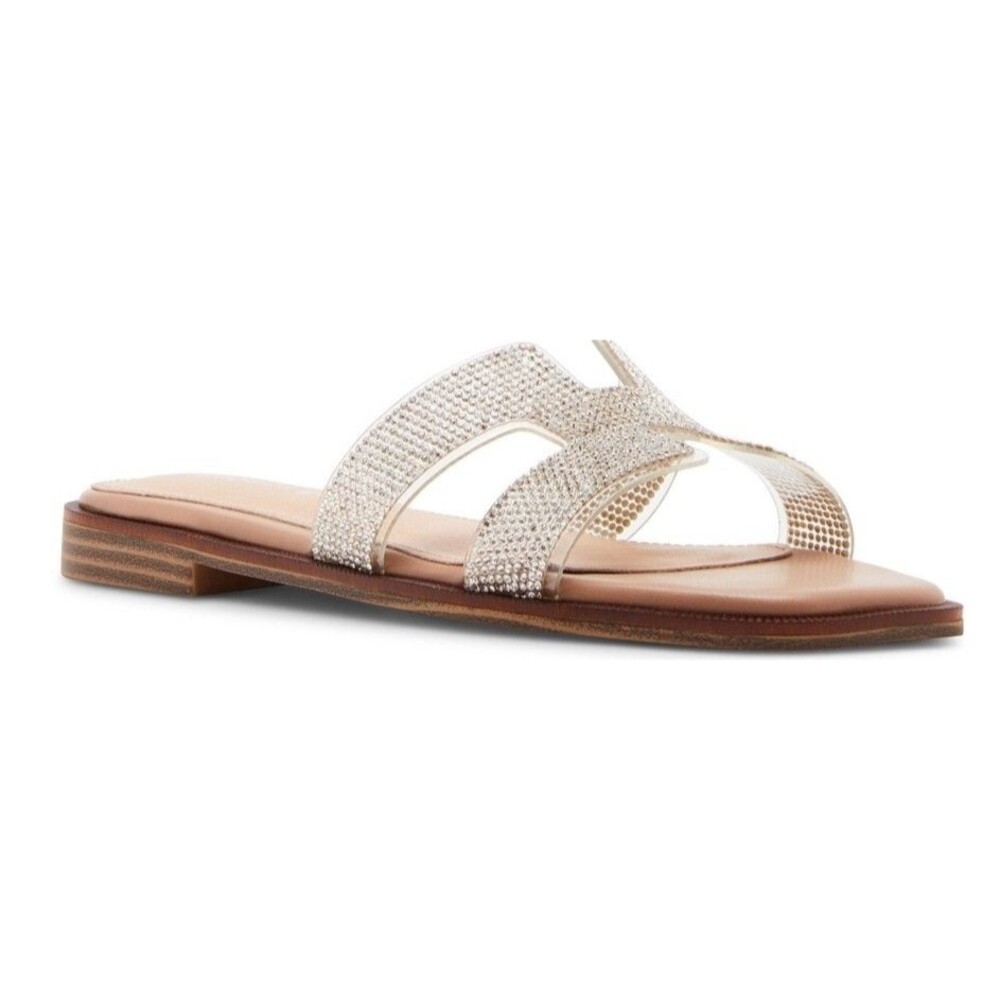 NEW Madden Girl Women's Hailey-R Sandals Rhinestone Silver/Multi Sz 9.5 Slip on - Picture 9 of 9